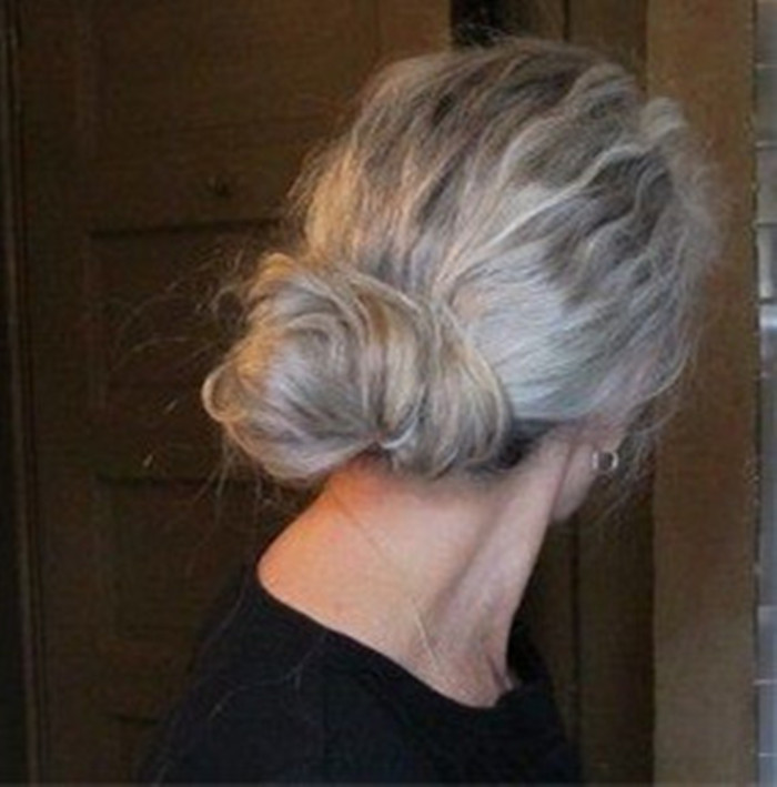 wavy curly grey human hair extension salt and pepper elastic drawstring ponytail hairpiece gray pony tail natural highlights well blend 140g 18inch