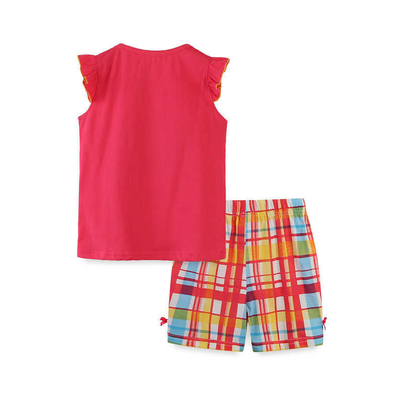 Jumping Meters Summer Animals Owl Embroidery Fashion Children's Clothing Sets Cute Girls 2 Pcs Suit Toddler Outfits 210529