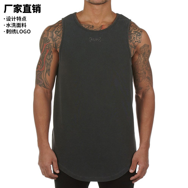 ASRV new Vest wash used solid color sleeveless T-shirt men's embroidered sport bottom shirtO99D, White;black
ASRV new Vest wash used solid color sleeveless T-shirt men's embroidered sport bottom shirtO99D, White;black