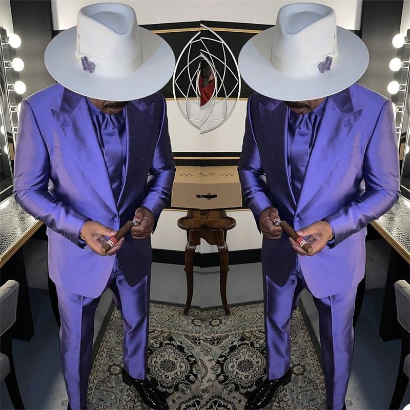 Men's Suits & Blazers 2 Pieces Royal Purple Men Silk Satin Jacket+Pant Custom Made Formal Wedding Suit Plus Size Party, Black
Men's Suits & Blazers 2 Pieces Royal Purple Men Silk Satin Jacket+Pant Custom Made Formal Wedding Suit Plus Size Party, Black