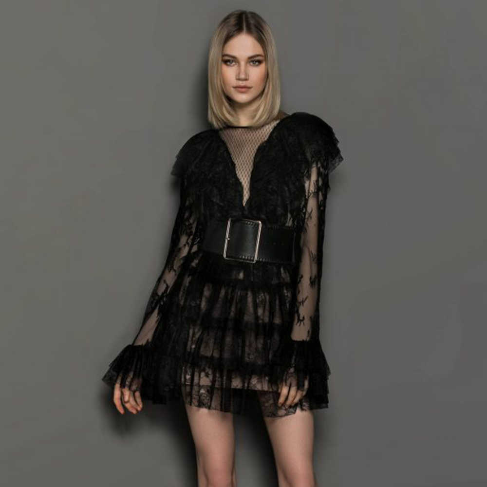 Ocstrade Bodycon Dress Sexy Lace With Sashes Spring Fashion Women Mesh Lone Sleeve Night Club Party es 210527, Black
Ocstrade Bodycon Dress Sexy Lace With Sashes Spring Fashion Women Mesh Lone Sleeve Night Club Party es 210527, Black
