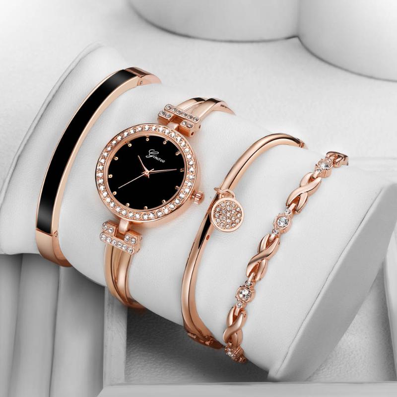 Wristwatches 4 PCS Set Ginave Watch Women Rose Gold Diamond Bracelet Luxury Jewelry Ladies Female Girl Hour Casual Quartz, Rose white set
Wristwatches 4 PCS Set Ginave Watch Women Rose Gold Diamond Bracelet Luxury Jewelry Ladies Female Girl Hour Casual Quartz, Rose white set
