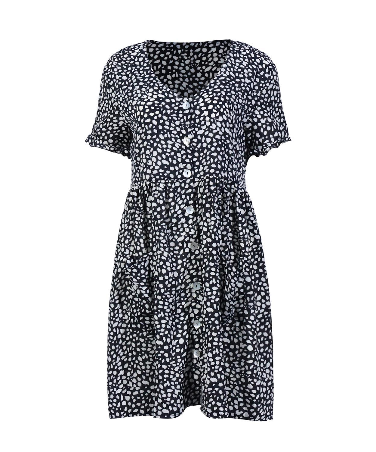 Casual Buttons Summer Dress Women Vintage V neck Short Sleeve Short Shirt Dresses Woman Beach Holiday Sundress Female Vestidos 210521