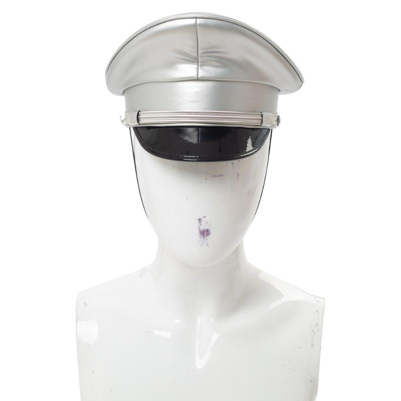 Military Cap Golden Silver Blue PU Leather Hat Thailand Performance Stage Show Night Bar Wide Brim Hats, Blue;gray
Military Cap Golden Silver Blue PU Leather Hat Thailand Performance Stage Show Night Bar Wide Brim Hats, Blue;gray