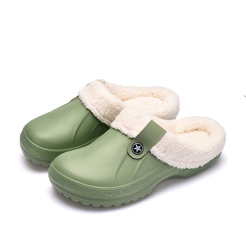 Slippers PU Waterproof Women Men Winter Plush Keep Warm Flat Home Shoes Woman Soft Comfort Female Sewing Slipper, A-green
Slippers PU Waterproof Women Men Winter Plush Keep Warm Flat Home Shoes Woman Soft Comfort Female Sewing Slipper, A-green