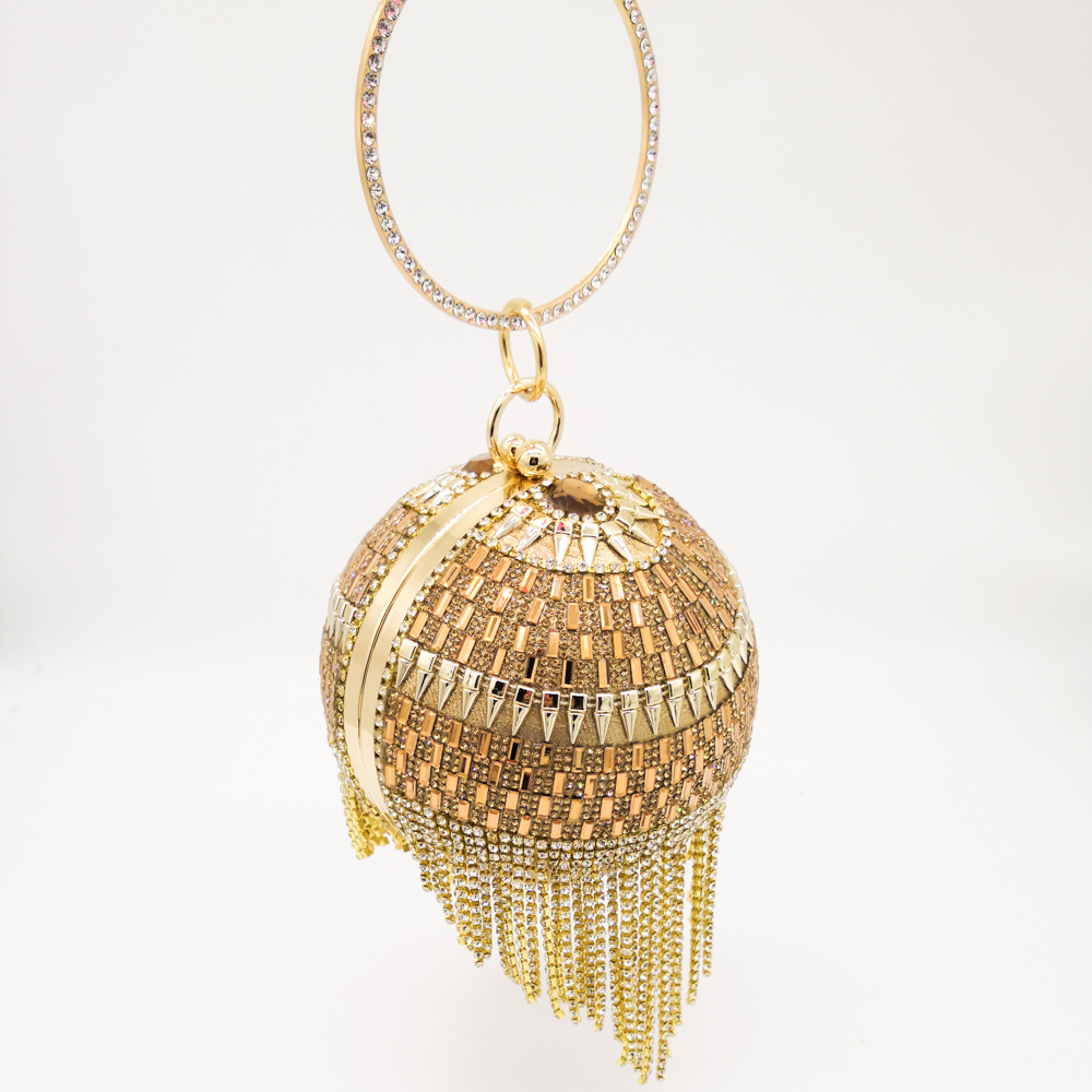 Boutique Elegant Tassels Women Round Ball Purses Crysal Evening Clutch Wedding Party Diamond Wristlets Handbags, Mil1249-sil
Boutique Elegant Tassels Women Round Ball Purses Crysal Evening Clutch Wedding Party Diamond Wristlets Handbags, Mil1249-sil