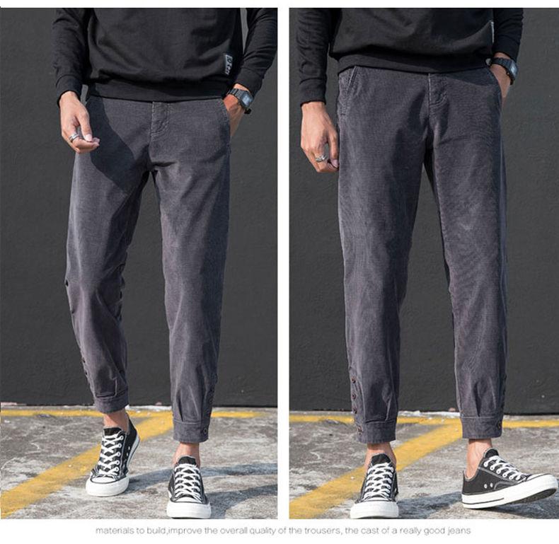 Spring/summer 2021 Thin 9-point Stretch Men's Pants Loose Casual Harem Youth Leggings