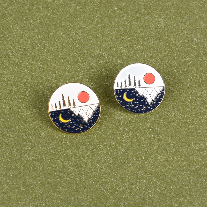 Enamel Oil Drop Moon Sun Brooches For Backpack Shirt Day And Night Badge Mountain Tree Round Pins Cowboy Ornaments Accessories Wholesale
Enamel Oil Drop Moon Sun Brooches For Backpack Shirt Day And Night Badge Mountain Tree Round Pins Cowboy Ornaments Accessories Wholesale