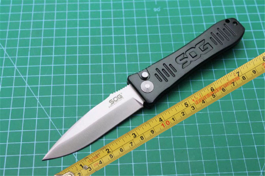 SOG Spec-Elite I AUTO Folding Knife 3.15" Satin Plain Blade, Aluminum Handles Outdoor Camping Survival Self-defense EDC Tactical C81 Knives
SOG Spec-Elite I AUTO Folding Knife 3.15" Satin Plain Blade, Aluminum Handles Outdoor Camping Survival Self-defense EDC Tactical C81 Knives