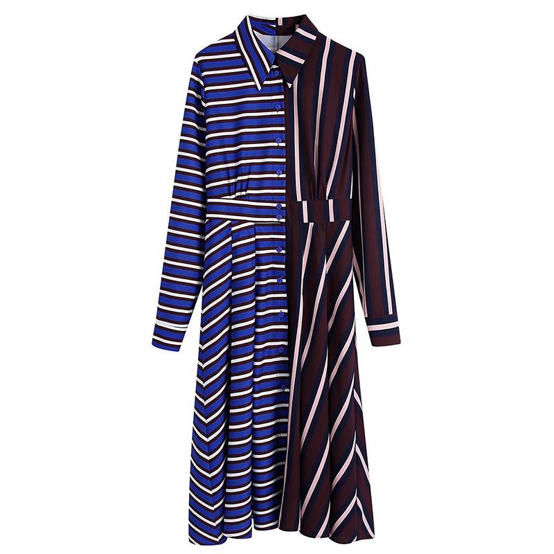 Casual Dresses Women Vintage Hit Color Striped Shirt Dress Female Long Sleeve Lapel Collar Ladies Spring Autumn Vestido, As pic
Casual Dresses Women Vintage Hit Color Striped Shirt Dress Female Long Sleeve Lapel Collar Ladies Spring Autumn Vestido, As pic