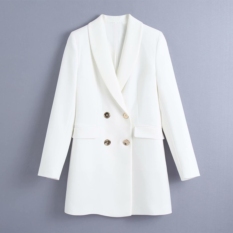 Casual Women V Neck Solid Color Jacket Spring-autumn Fashion Ladies Korean Temperament Female Long Suit 210515