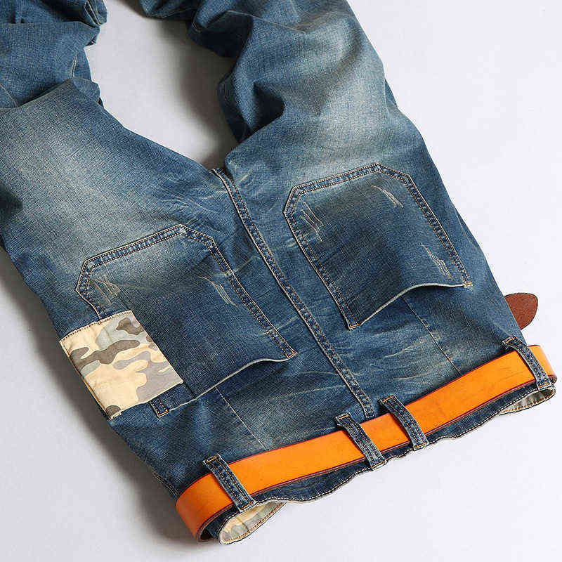 Black Jeans Men Denim Blue Jean Distressed Mens Jogger Pants Hip Hop Harem Stretch Man Teenager Trousers Plus Size 42 44 48 211111