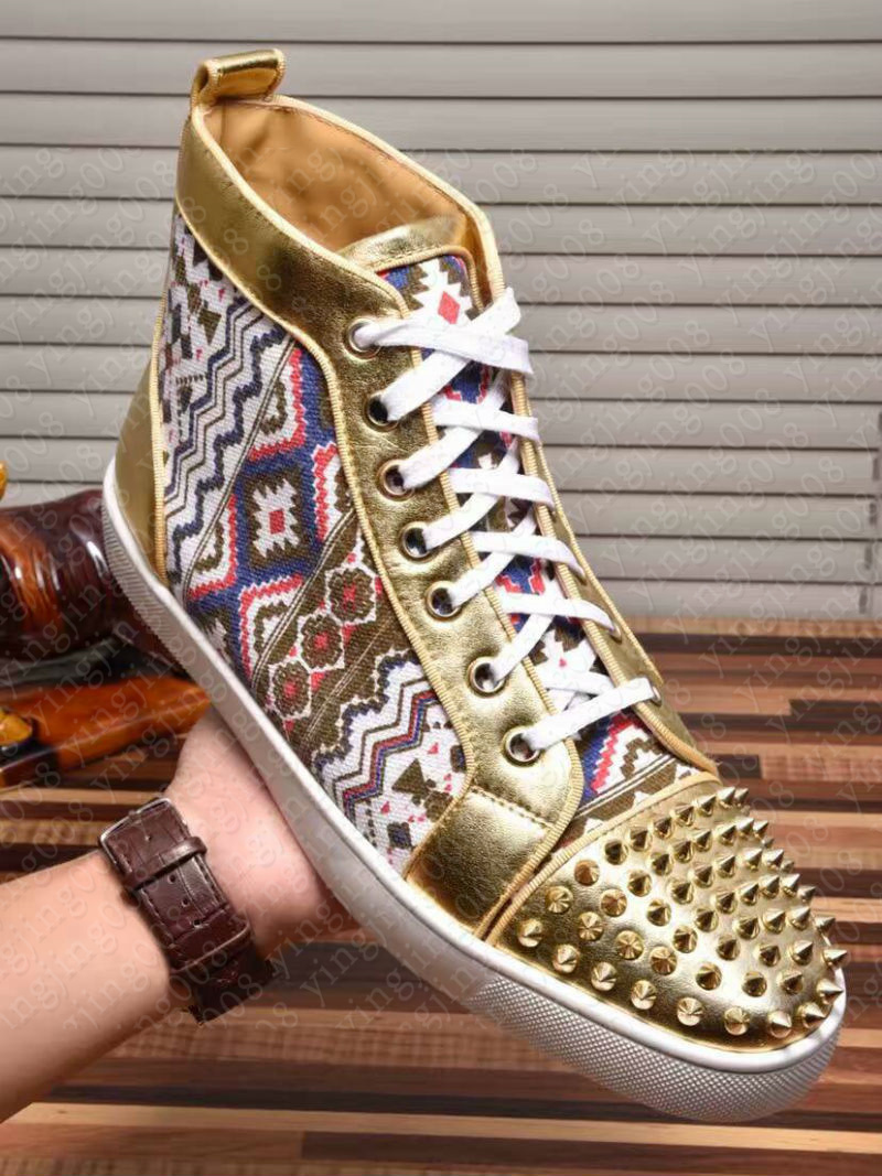 2021 Red Bottoms Shoes Studded Spikes Flat designer Sneakers For Men Women Low Cut Suede Glitter Party Lovers Wedding Genuine Leather Rivet 30, 29 
2021 Red Bottoms Shoes Studded Spikes Flat designer Sneakers For Men Women Low Cut Suede Glitter Party Lovers Wedding Genuine Leather Rivet 30, 29