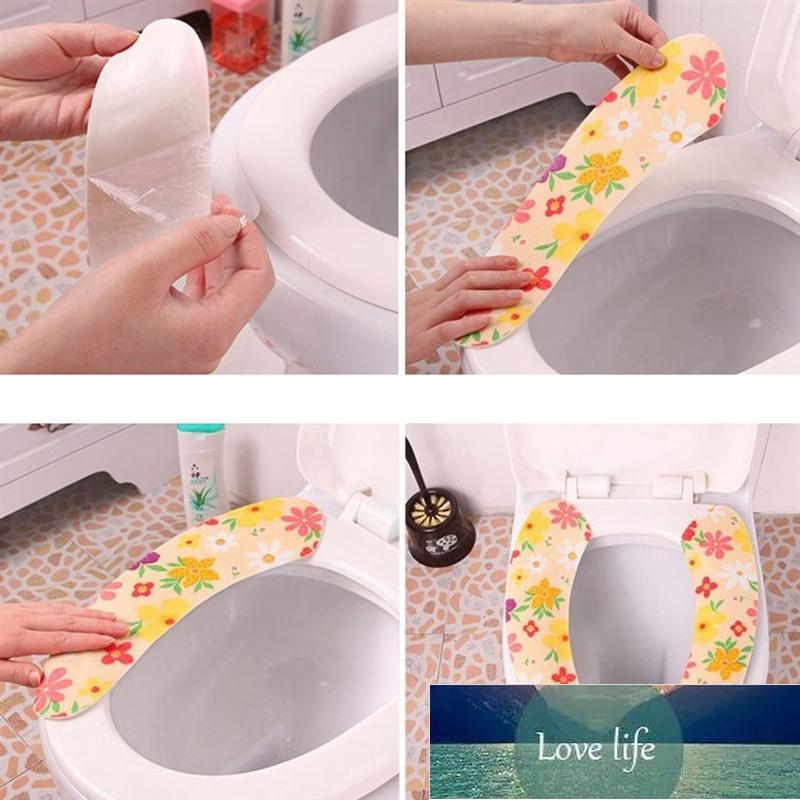 5 Pair Bathroom Toilet Seat Cushion Cartoon Style Sticky Washroom Warmer Washable Health Toilet Seat Lid Cover Pad(Random Color) Factory price expert 