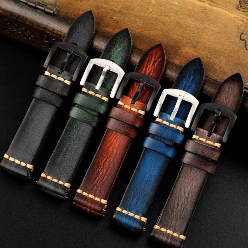 Watch Bands Genuine Cow Leather Strap Accessories Hand Rubbed 18mm 20mm 24mm 26mm Switch Ears 22mm For Watches Band Buckle 
Watch Bands Genuine Cow Leather Strap Accessories Hand Rubbed 18mm 20mm 24mm 26mm Switch Ears 22mm For Watches Band Buckle