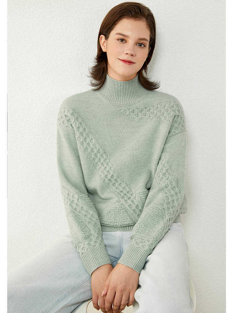 Minimalism Winter Sweaters For Women Fashion Solid Women's Turtleneck Sweater Loose Woolen Female Pullover Tops 12030482 210527