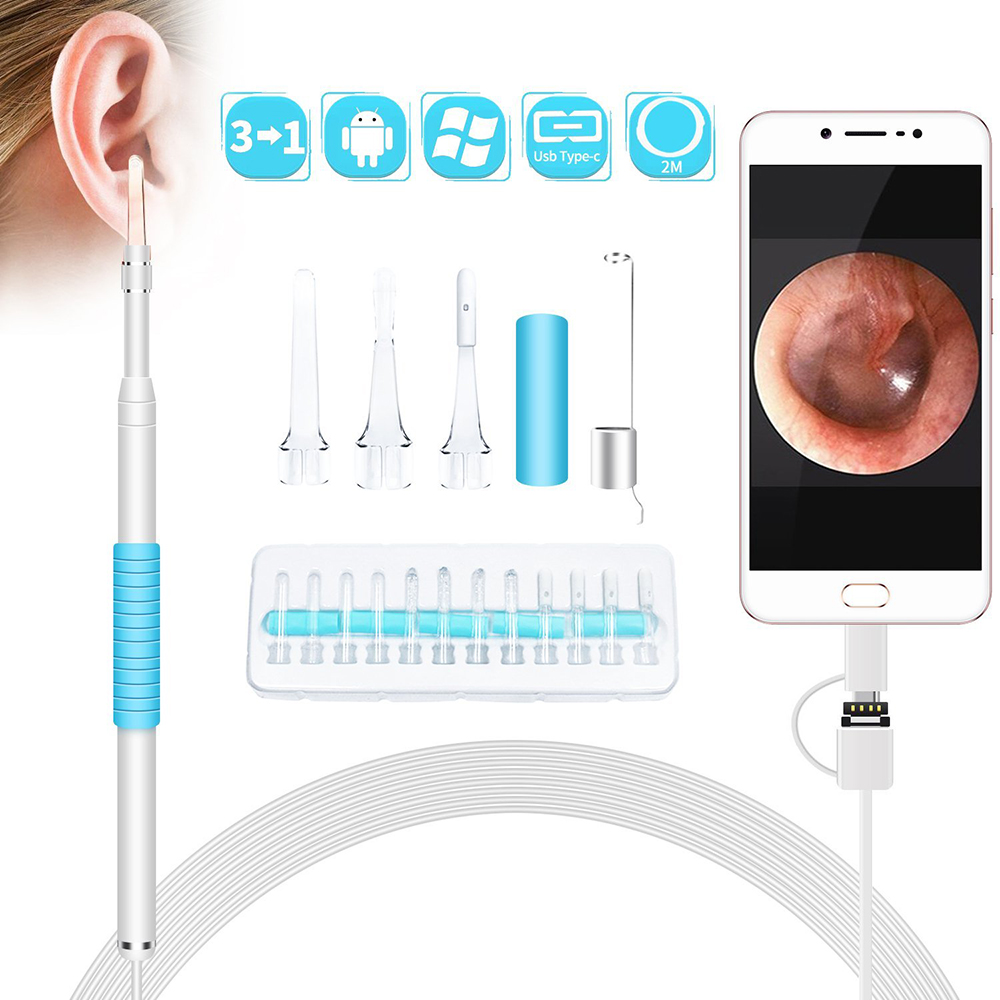 In Ear Cleaning Endoscope USB Visual Ear Spoon 5.5mm 0.3MP Mini Camera Android PC Ear pick Otoscope Borescope Tool Health Care
In Ear Cleaning Endoscope USB Visual Ear Spoon 5.5mm 0.3MP Mini Camera Android PC Ear pick Otoscope Borescope Tool Health Care