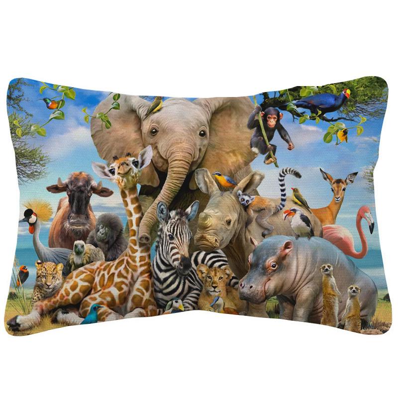 Cushion/Decorative Pillow Tiger Lion Elephant Giraffe Monkey Cushion Covers Animal Party Beige Linen Case 30X50cm Sofa Decoration
Cushion/Decorative Pillow Tiger Lion Elephant Giraffe Monkey Cushion Covers Animal Party Beige Linen Case 30X50cm Sofa Decoration