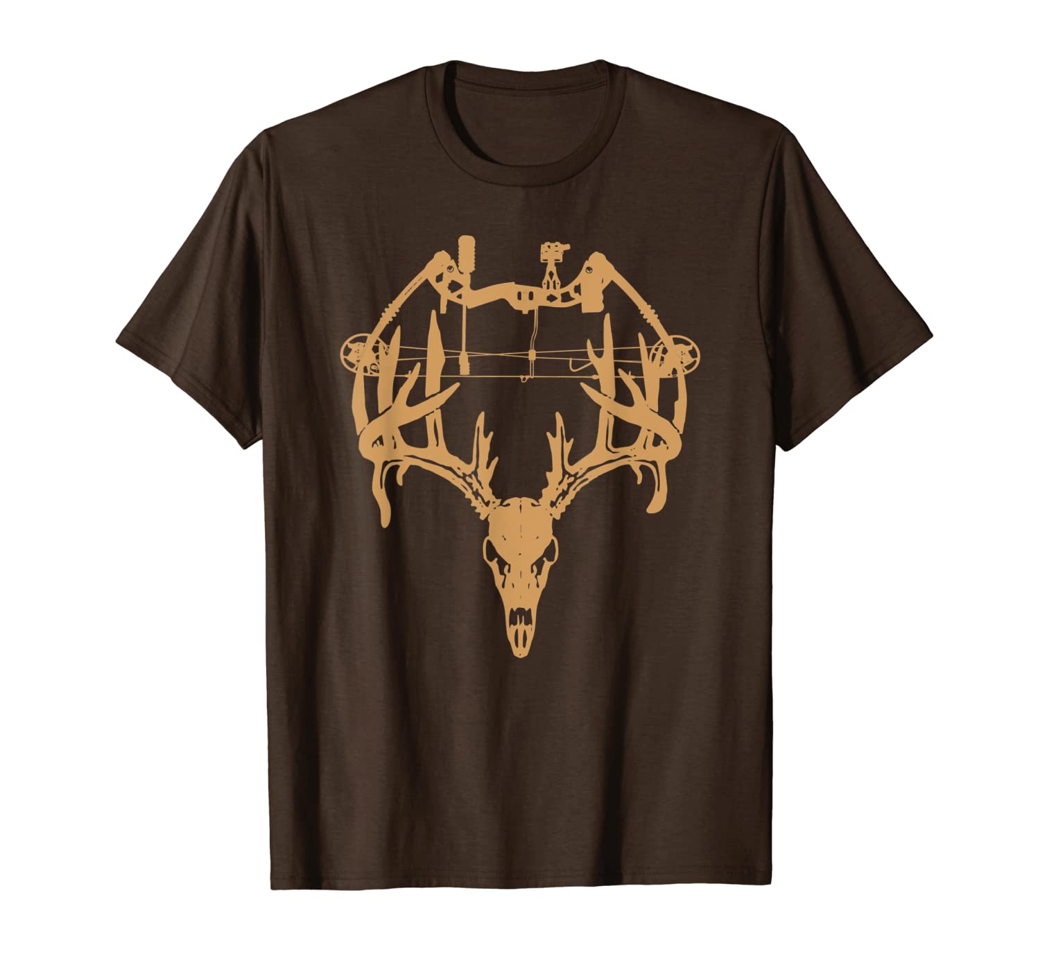 bow hunting elk deer hunter gift t-shirt, White;black