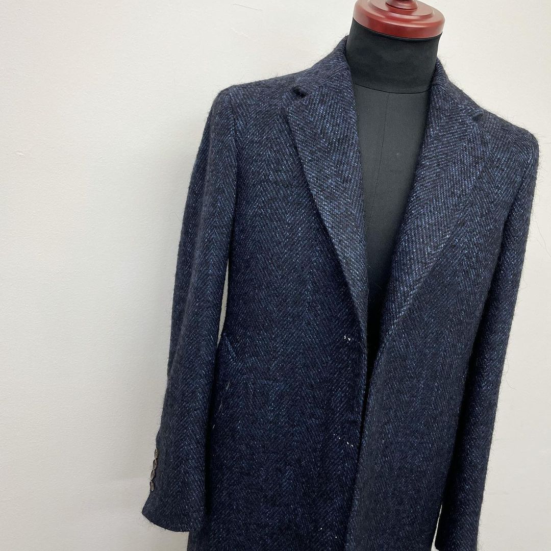 The latest ButtonTrench Coat Woolen Coat One-Piece One Jacket Tuxedo Shawl Lapel Slim Formal Party Dance Suit Custom