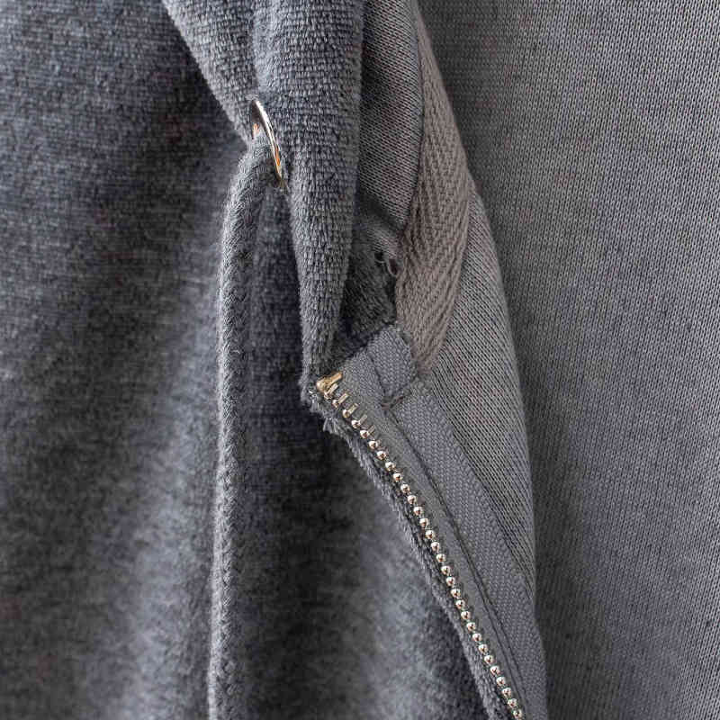 Casual Woman Loose Gray Velvet Hooded Coats Spring Autumn Fashion Ladies Short Sports Jackets Girls Chic Oversized Hoodies 210515