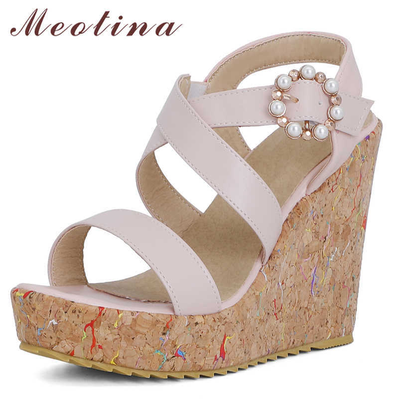 Meotina Women Sandals Shoes Wedges Super High Heel Sandals Cross Strap Shoes Round Toe Ladies Footwear Summer Black Big Size 43 210608
Meotina Women Sandals Shoes Wedges Super High Heel Sandals Cross Strap Shoes Round Toe Ladies Footwear Summer Black Big Size 43 210608