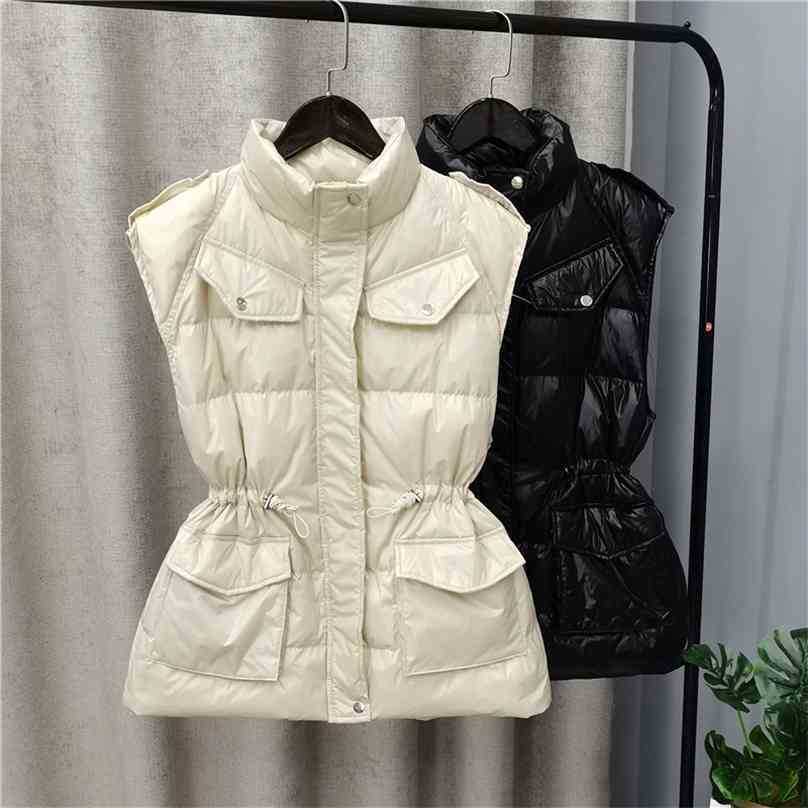 Autumn Winter Sleeveless Down Jacket Women Warm Duck Puffer Vest Female Zipper Stand Collar Short Coats Waistcoat 210525
Autumn Winter Sleeveless Down Jacket Women Warm Duck Puffer Vest Female Zipper Stand Collar Short Coats Waistcoat 210525