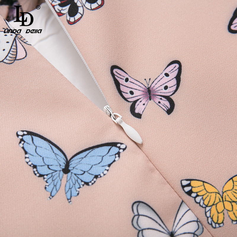 Designer Summer Women Black Sexy Lace Transparent Long Sleeve Ruffles Fashion Cartoons Print Vintage Mini Dress 210522