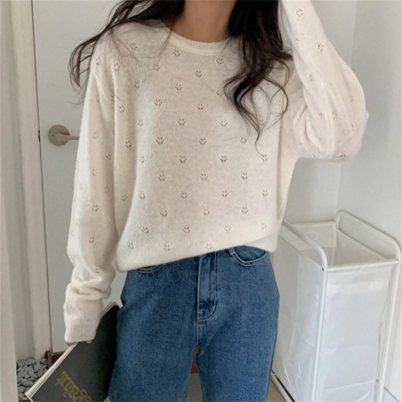 Women's Sweaters Alien Kitty Sweet Hollow Out Flowers Soft Women Elegant Knitted Office Wear Fashion All Match Loose Streetwear Warm, White
Women's Sweaters Alien Kitty Sweet Hollow Out Flowers Soft Women Elegant Knitted Office Wear Fashion All Match Loose Streetwear Warm, White