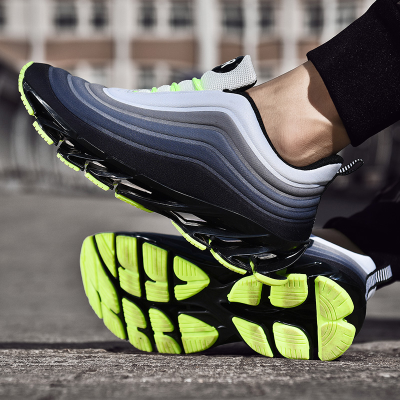 Top Fashion Outdoor Women Mens Running Shoes Black White Grey Volt Blue Red Jogging Sports Trainers Sneakers Big Size 39-46 Code: 100-2108