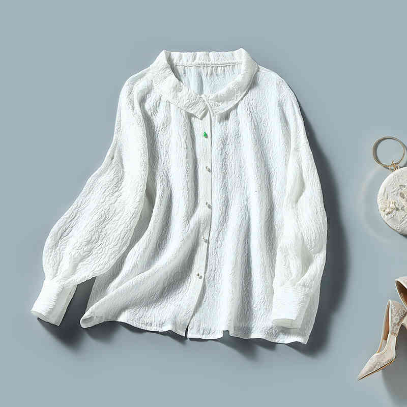 Women' Blouses & Shirts Shenzhen Nanyou high end women' wear spring silk jacquard long sleeve top mulberry shirt compound women D15B, White
Women' Blouses & Shirts Shenzhen Nanyou high end women' wear spring silk jacquard long sleeve top mulberry shirt compound women D15B, White