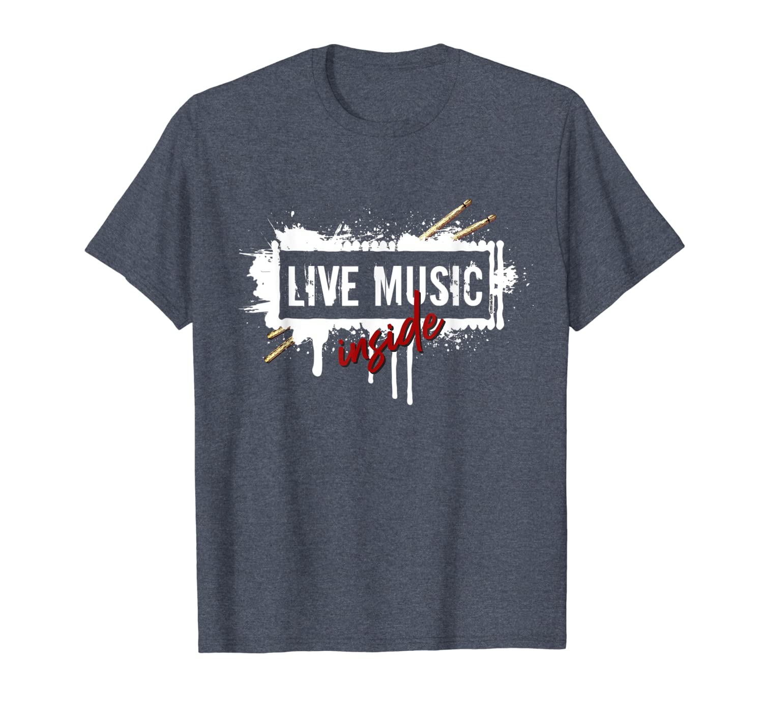 cool drummer | drum sticks | live music inside | musician t-shirt, White;black
cool drummer | drum sticks | live music inside | musician t-shirt, White;black