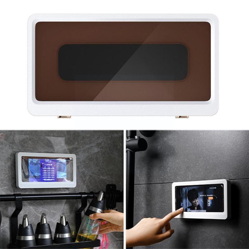 Cell Phone Mounts & Holders Bathroom Toilet Mobile Holder Box Wall Mounted Shower Storage Bracket Watching Case Waterproof Soap R8E0