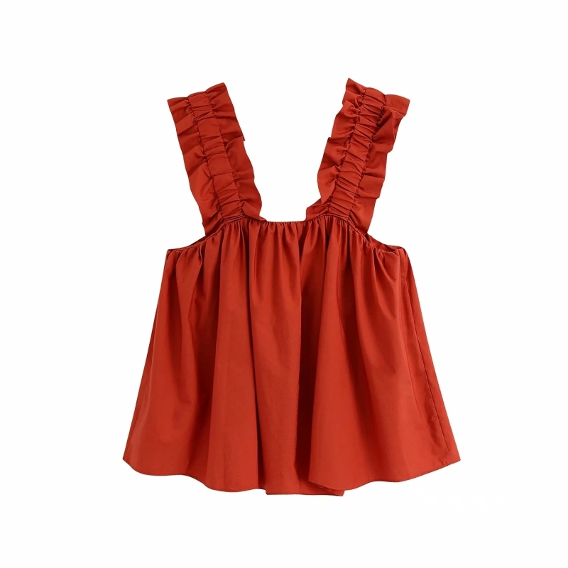 fashion women tank tops summer red and white girls top sweet cotton casual female shirt sexy ladies short blouse 210430