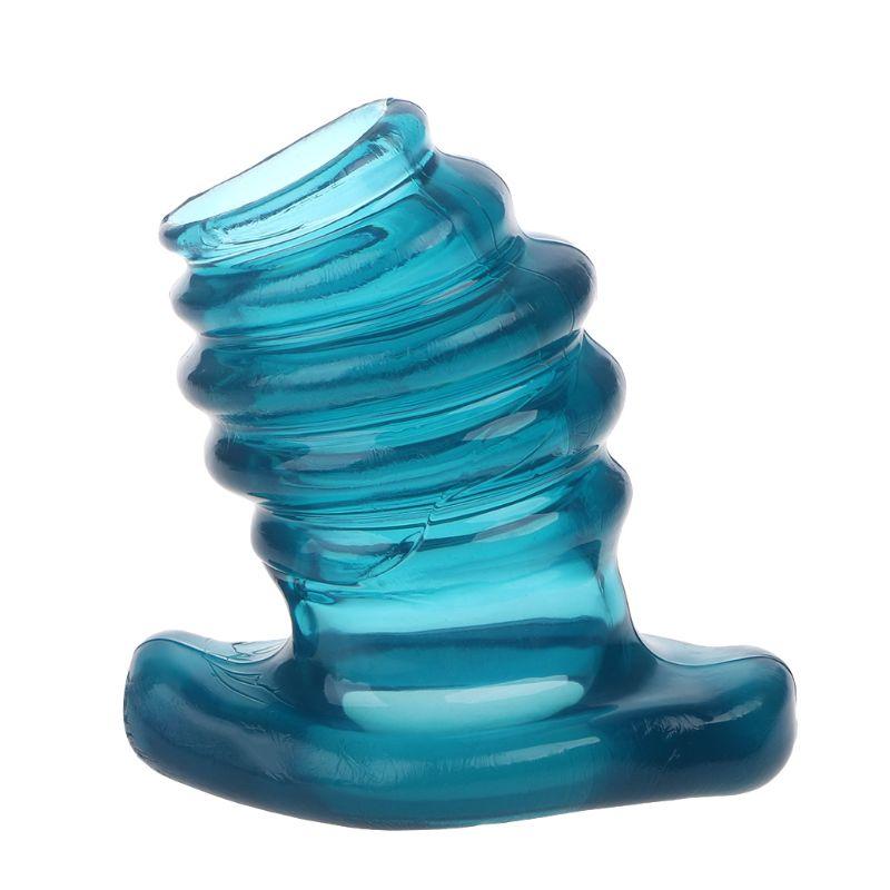 Sex Toys For Couples 3 Colors Cock Dock Full Access Tunnel BuPlug Rippled Anal Trainer Enema Hollow Play