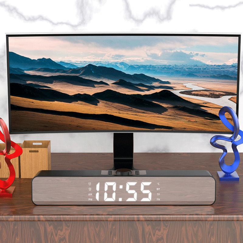 Portable Speakers Wireless BT Speaker With Mirror Display Dual Alarm Clock Loud Stereo Sound MIC FM Radio Thermometer For Home Office Travel
Portable Speakers Wireless BT Speaker With Mirror Display Dual Alarm Clock Loud Stereo Sound MIC FM Radio Thermometer For Home Office Travel