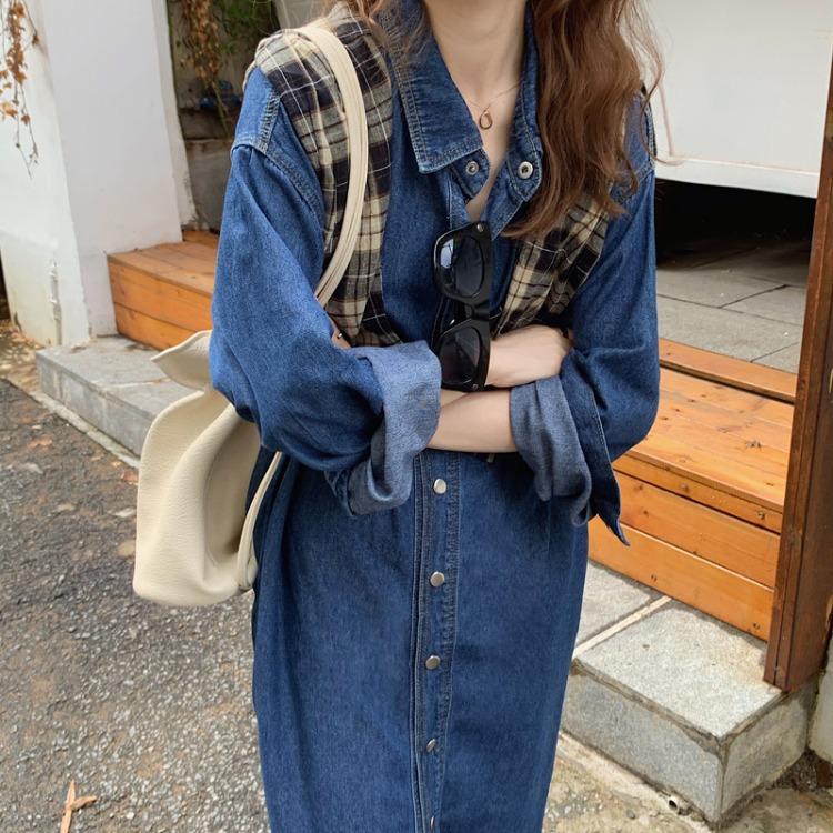 Casual Dresses Real Shooting Three Standard Self-made Design Sense Long Sleeve Denim Shirt And Skirt Women' Korean Slim Dress, Beige
Casual Dresses Real Shooting Three Standard Self-made Design Sense Long Sleeve Denim Shirt And Skirt Women' Korean Slim Dress, Beige