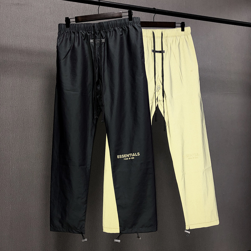 Fear of God essentials double line fog pants laser reflective colorful nylon Leggings, Black
Fear of God essentials double line fog pants laser reflective colorful nylon Leggings, Black