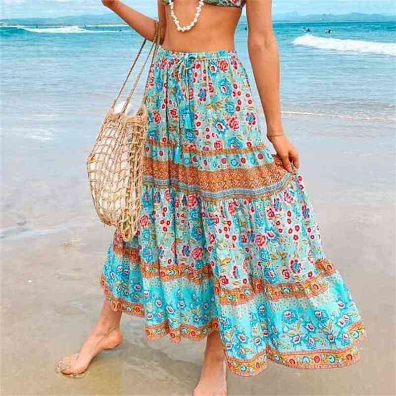 BOHO INSPIRED bohemian water floral skirts womens cotton elastic waist long for women spring summer boho 210708, Brown
BOHO INSPIRED bohemian water floral skirts womens cotton elastic waist long for women spring summer boho 210708, Brown