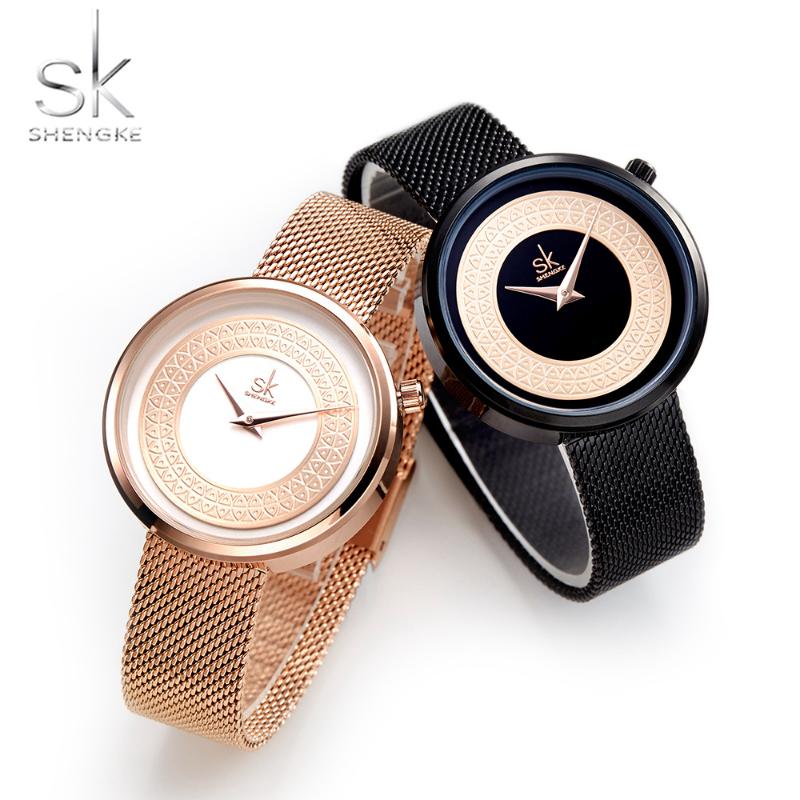 Shengke Dress Female Watch Women Metal Mesh Fashion Classical Ladies Clock Relogio Feminino 2021 Wristwatches, Slivery;brown
Shengke Dress Female Watch Women Metal Mesh Fashion Classical Ladies Clock Relogio Feminino 2021 Wristwatches, Slivery;brown