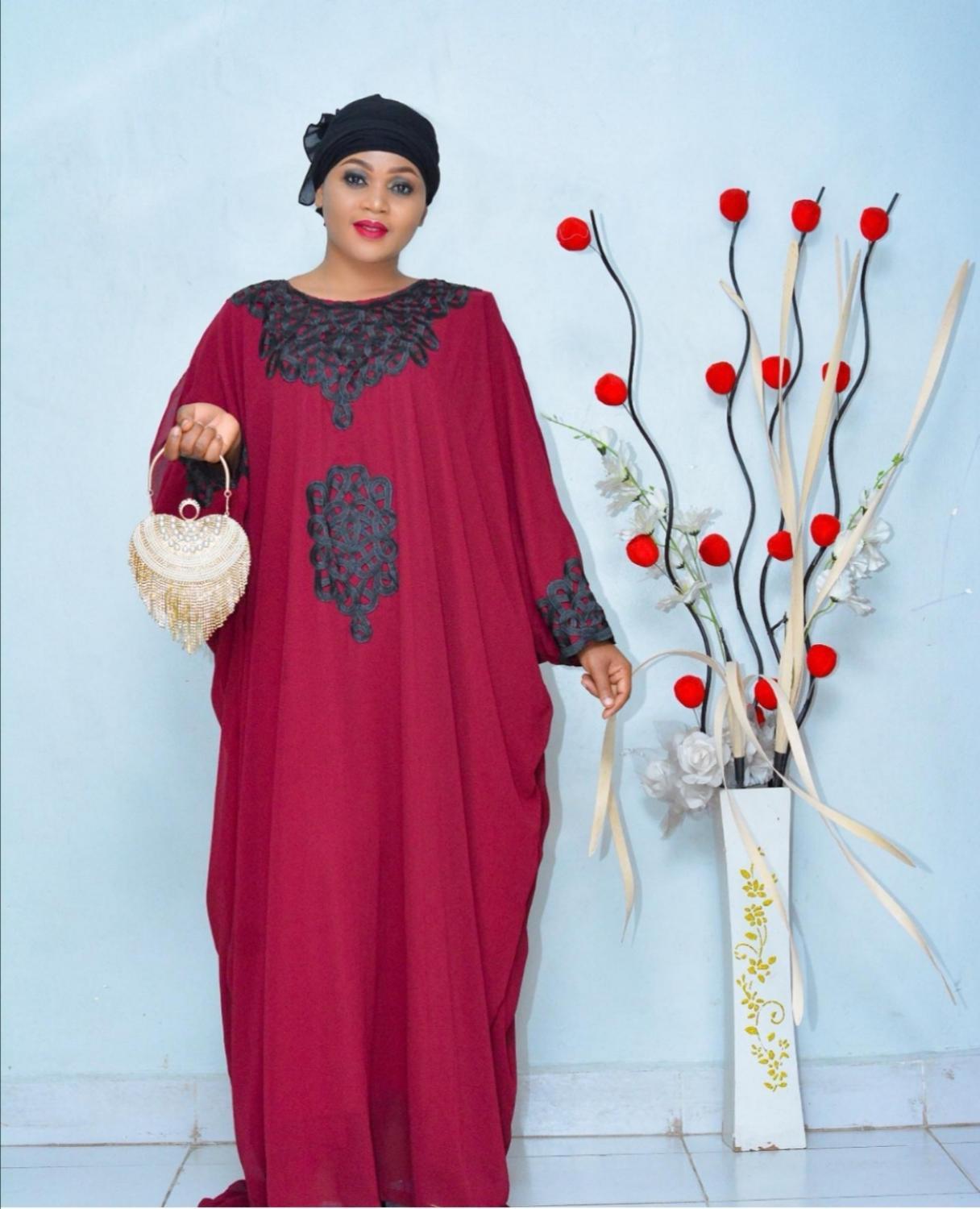 New style African women's Dashiki Fashion Chiffon material With inner super loose long dress one size bust 220cm length 152cm 210408
