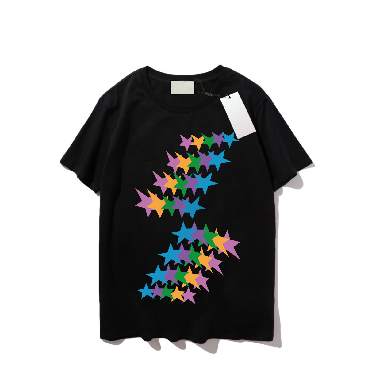 Fashion Men T-shirt Stars Pattern Print Tees Casual Summer Women Short Tops Cool Breathable T-shirt High Quality Couple Shirts, White2
Fashion Men T-shirt Stars Pattern Print Tees Casual Summer Women Short Tops Cool Breathable T-shirt High Quality Couple Shirts, White2