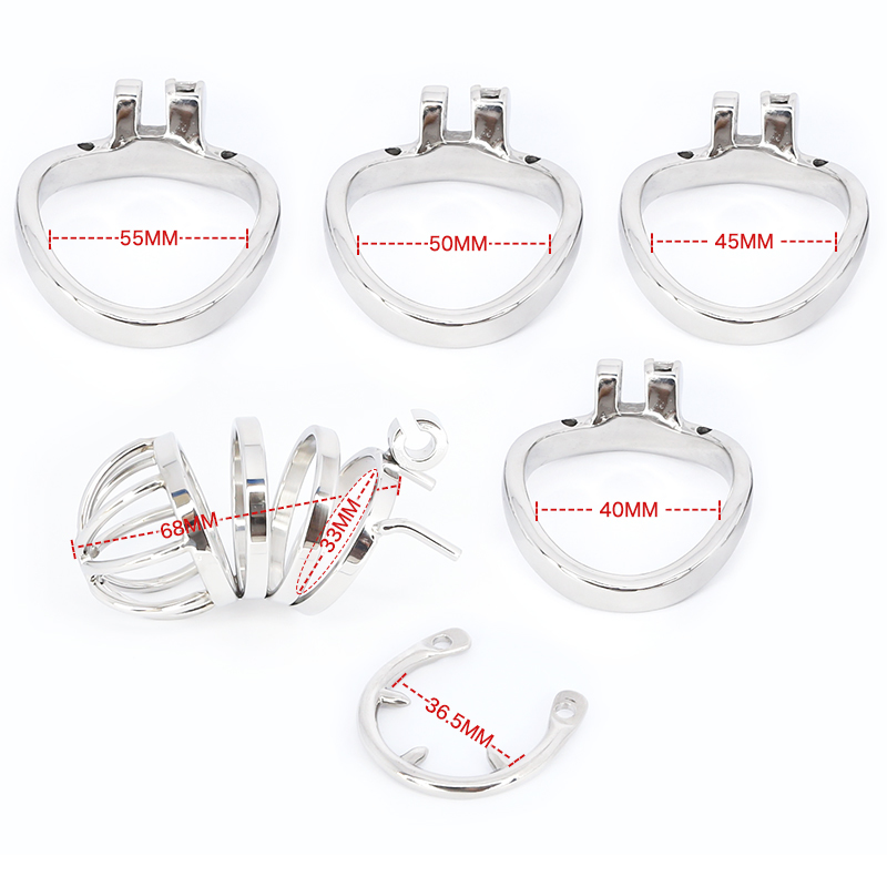 For Couple Chastity Device Stainless Steel Cage Cock Cage Erotic Device cock Prison Penis Ring Sex Toys for Men Lock Cock Rings 210408