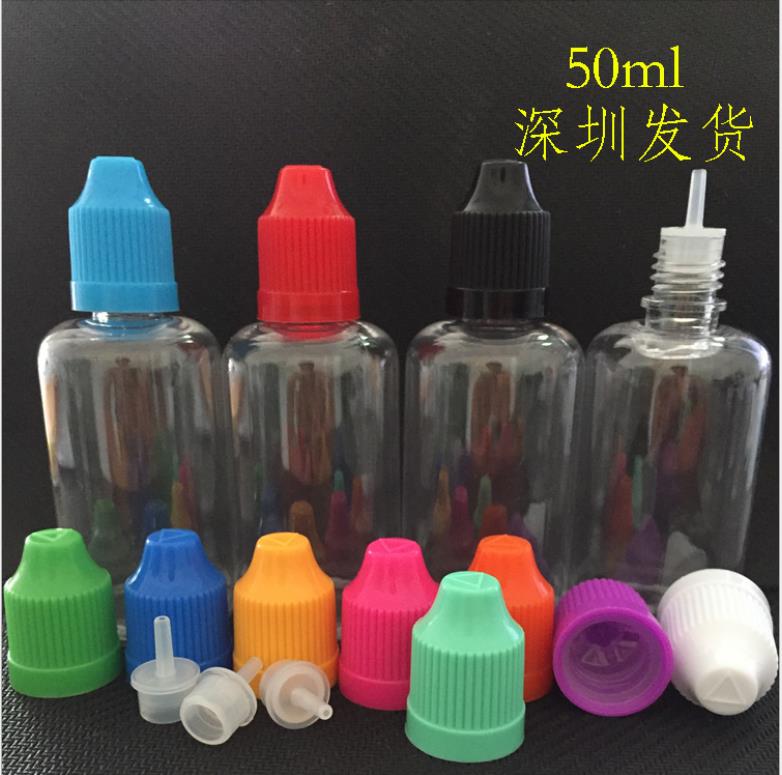 Others Apparel 50ML E-Cig E-liquid Bottles Plastic Vape Unicorn Juice Wild-mouth Empty Sample Glue Bottles with Childproof Caps