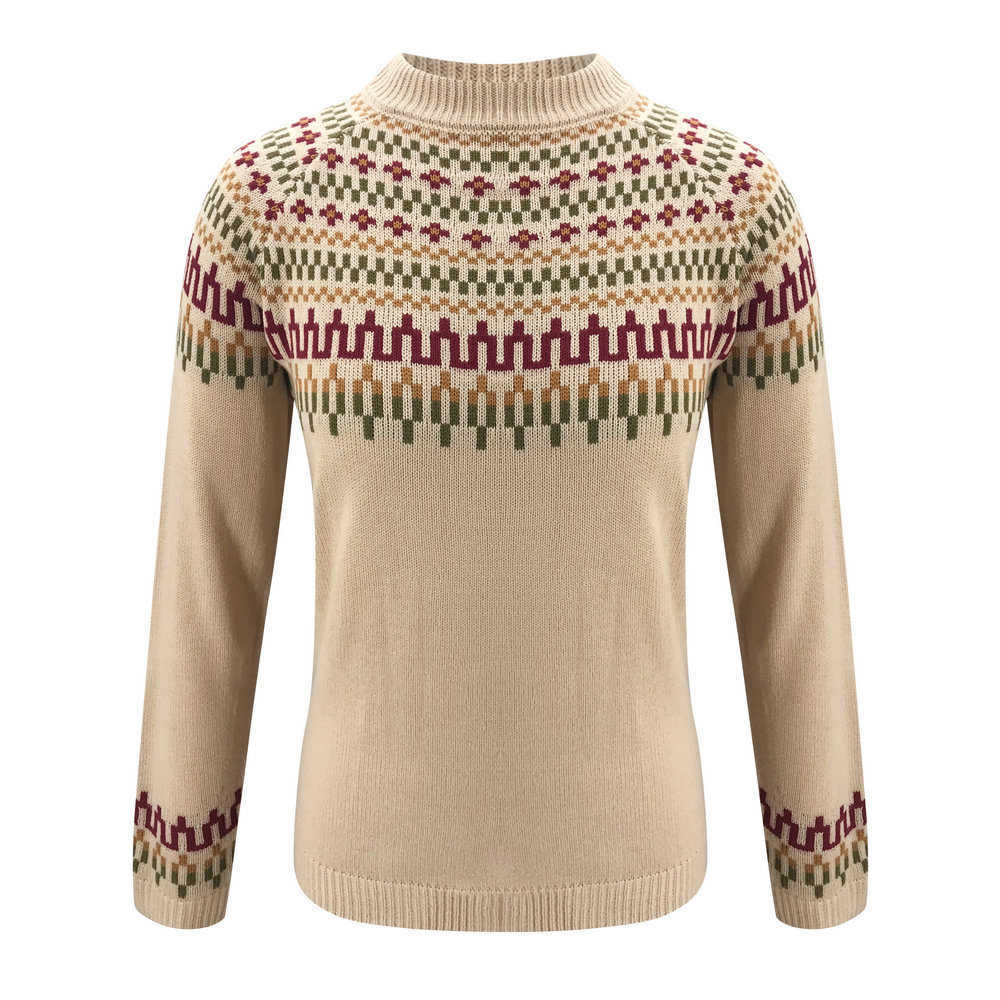 Fashion Women Sweaters Autumn Winter Half High Neck Long Sleeve Knitted Pullover Tops Casual Loose Straight Print Jumper Sweater 210526