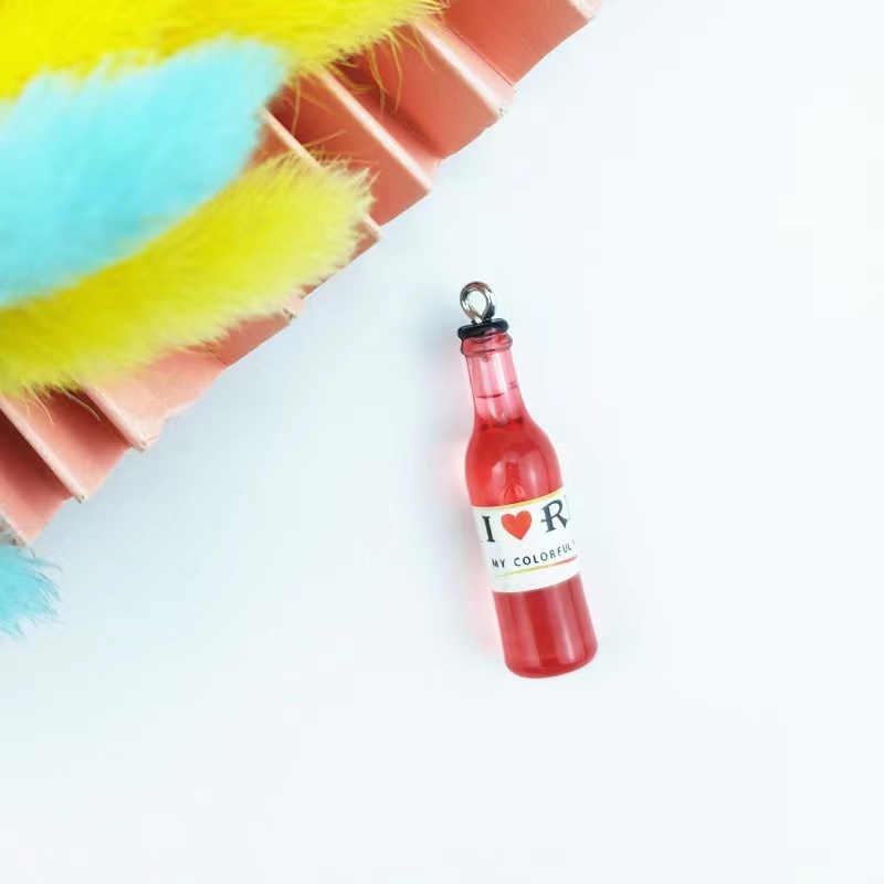 20pcs Classics Simulation Plastic Wine Bottle Charms Pendant Cocktail Bottle Charms DIY Earring Keychain Jewelry Making Accessory