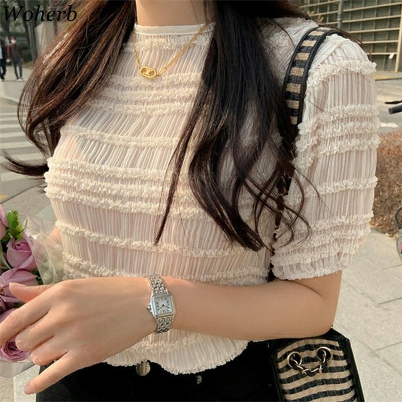Women's Blouses & Shirts Korean Blouse Women Chic Pleated Sweet O Neck Shirt Puff Short Sleeve Gentle Fashion Blusas Mujer Ruffle Temperamen, Light apricot
Women's Blouses & Shirts Korean Blouse Women Chic Pleated Sweet O Neck Shirt Puff Short Sleeve Gentle Fashion Blusas Mujer Ruffle Temperamen, Light apricot