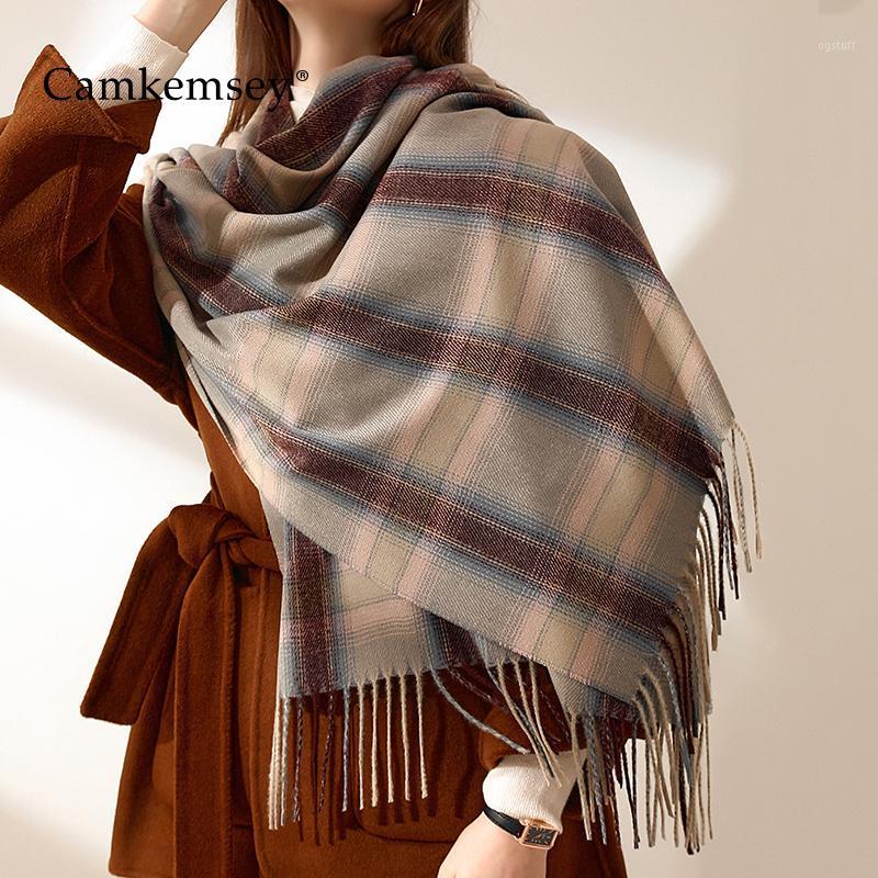 Scarves Autumn Soft Imitation Cashmere Women Sweet Tassel Thick Warm Winter Plaid Pashmina Shawls Wraps Female Long Sacrf, Blue;gray
Scarves Autumn Soft Imitation Cashmere Women Sweet Tassel Thick Warm Winter Plaid Pashmina Shawls Wraps Female Long Sacrf, Blue;gray