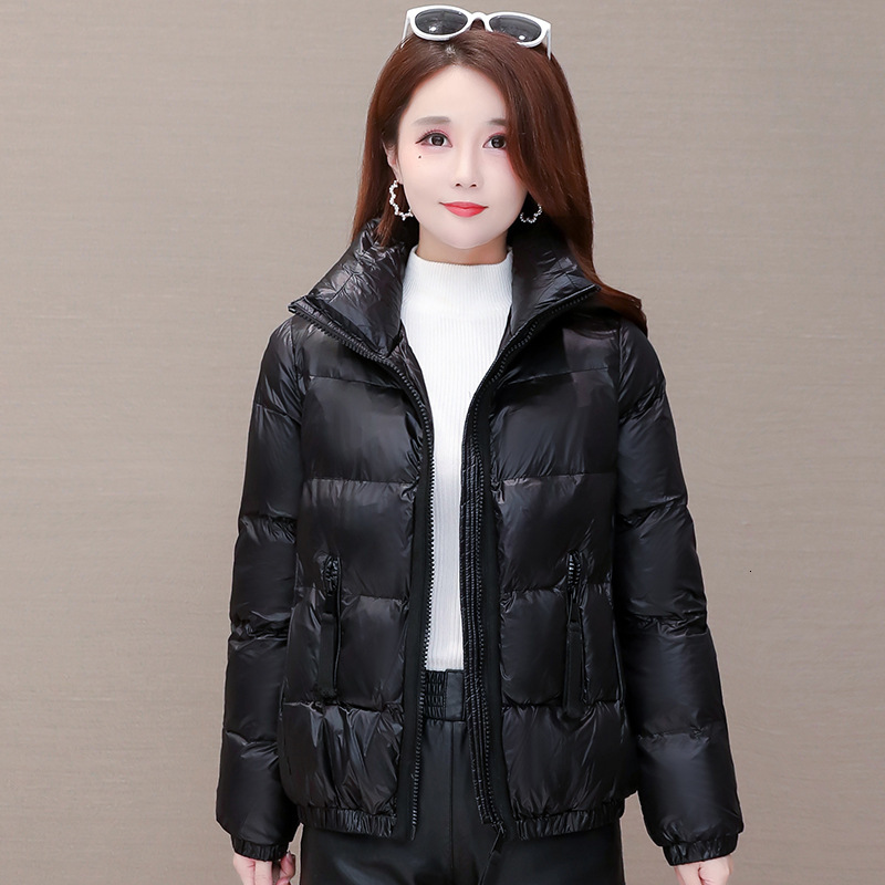 Women's Jackets Winter Shiny Puffer Coat Women Clothes Korean Plus Size Warm Casual Fashion Slim Parkas Female Cotton Padded Jacke