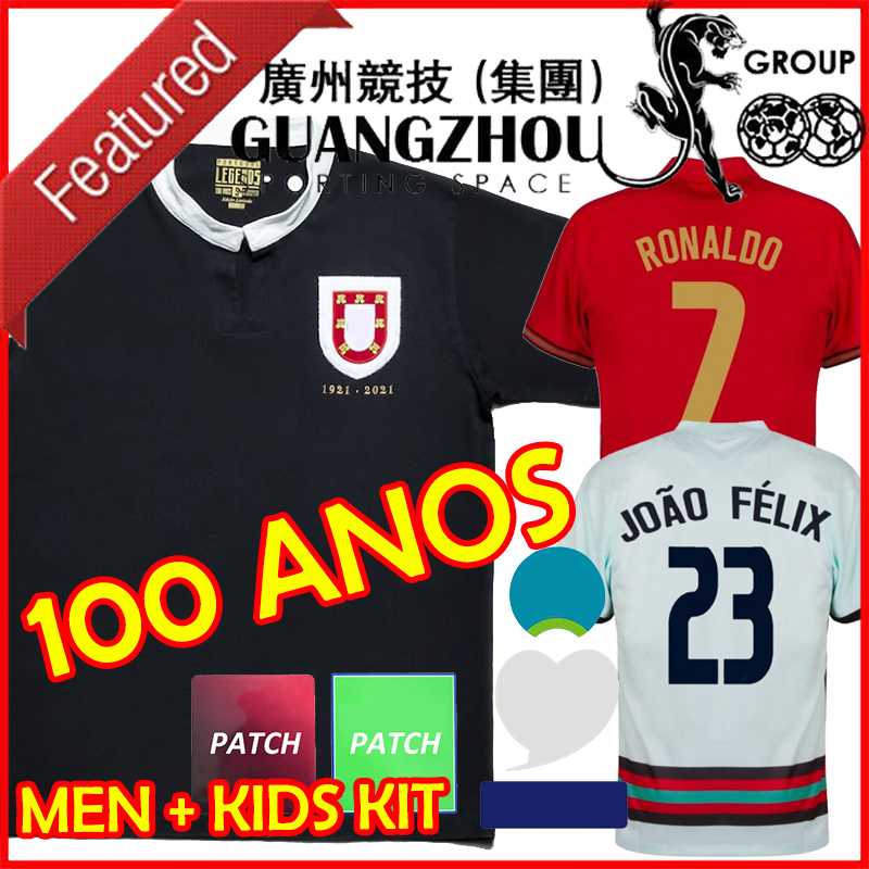 20 21 Portugal Centenary 100 Anos Soccer Jersey RONALDO JOAO FELIX 2021 2022 BERNARDO B.FERNANDES DIOGO JOTA Camisa De Futebol Kids kit Football Shirts Player Version от DHgate WW